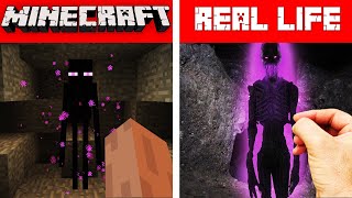 Minecraft Enderman In Real Life Minecraft Vs Real Life Animation