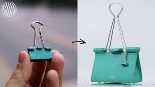 The magic of turning 4 cents binder clip into a luxury bag