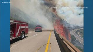 I-70 to be closed overnight as brush fire burns in Glenwood Canyon