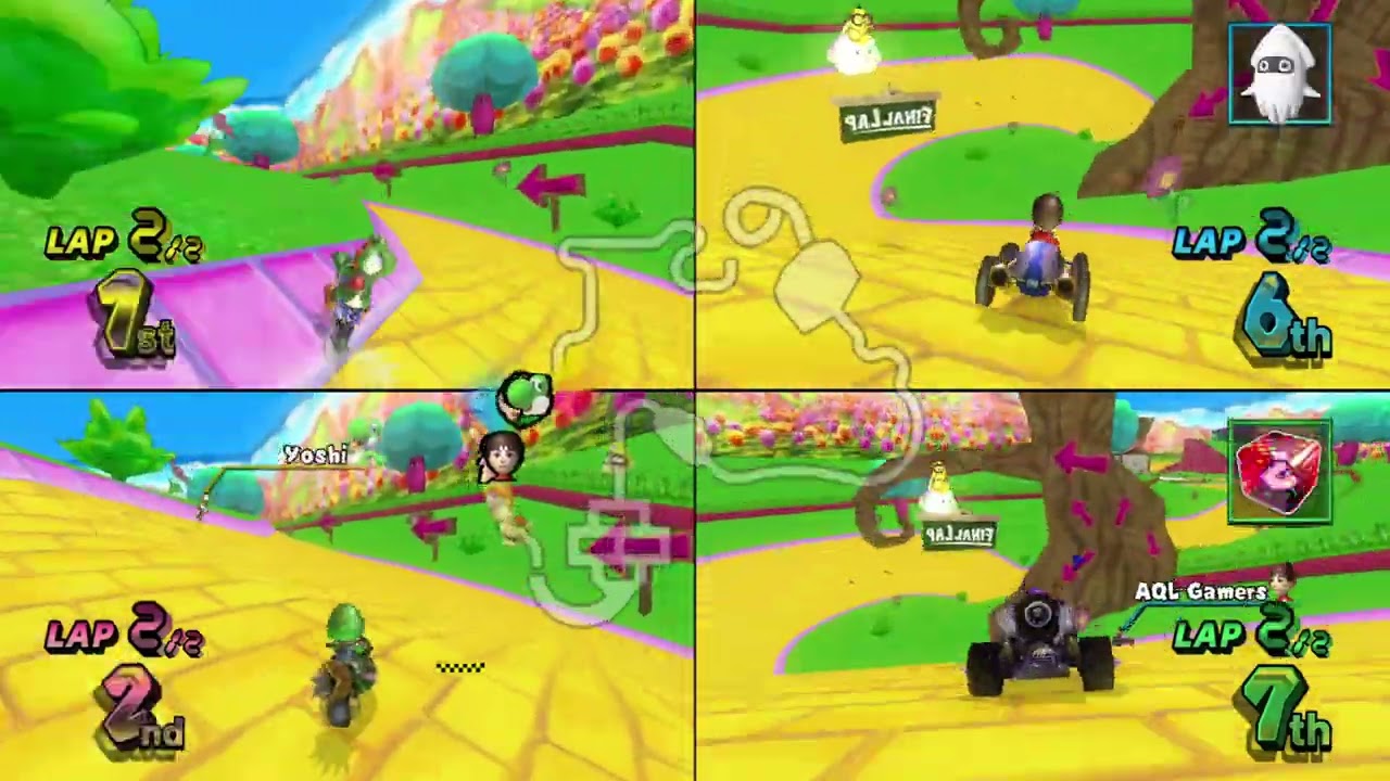 Mario Kart Wii Custom Tracks (History) ✦ 4 Players #728 (3 Tracks) Mirror