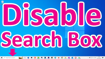 How To Disable Search Box in Windows 10