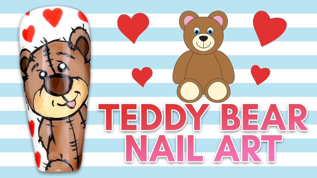 1. Cute Teddy Bear Nail Art Design - wide 4