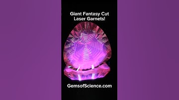 Giant fantasy cut laser gems are here at Gems of Science!  #gems #garnet #laser #science #christmas
