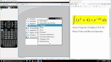 Calc 2:Integration by Parts-- tabular method (TI-nSpire CX CAS) ptB
