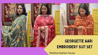 30.1.26 Georgette Aari Embroidery Suit Set
