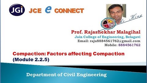 2.2.5 Compaction: Factors affecting Compaction