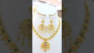 ✨Elegant gold necklace & earrings set/Latest bridal jewellery design✨ 2025#shorts