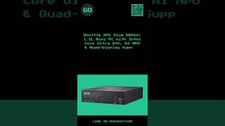 Shuttle XPC Slim DB860: 1.3L Mini PC with Intel Core Ultra 200, AI NPU &amp; Quad-Display Support.