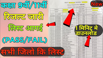 कक्षा 9 एवं 11 का रिजल्ट कैसे देखें 2025 || class 9th or class 11th ka result kaise dekhe 2025