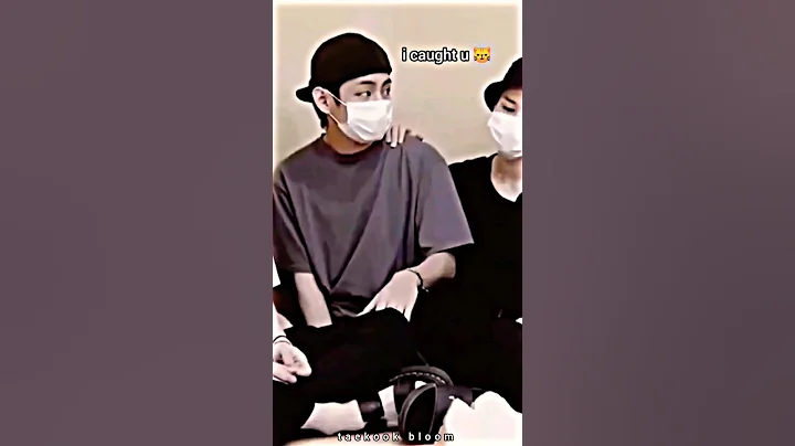 Taehyung caught Jungkook looking 🐰👀‼️ His reaction lol #shorts #taekook #vkook