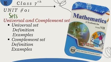 Universal set , Complement set with examples / class 7 maths kpk textbook /unit 01 (set)