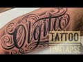 TATTOO TIMELAPSE - SCRIPT LETTERING