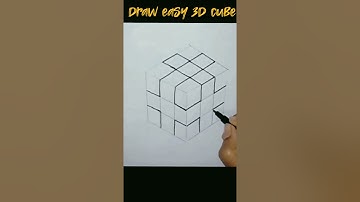 How to draw 3d easy cube/3d art/optical  illusion #shorts#youtubeshorts#shortsfeed#viral