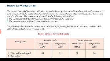 Machine design (Welded joints II)