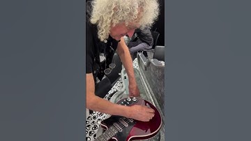 Thumbnail of Brian May Signed Guitar  Backstage In Taylor Hawkins Tribute Concert