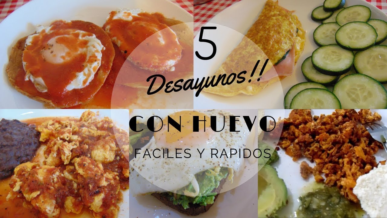5 Desayunos o Almuerzos con Huevo | Desayunos Faciles y Rapidos | Erika Blop