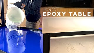 Our DIY Honed Epoxy Table Top Pouring Adventure