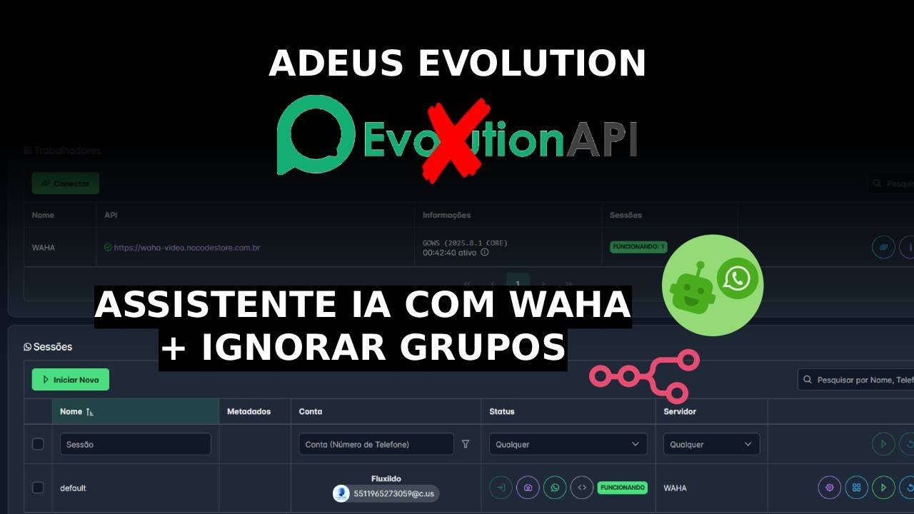 PASSO A PASSO como instalar WAHA e criar um assistente IA para Whatsapp com n8n