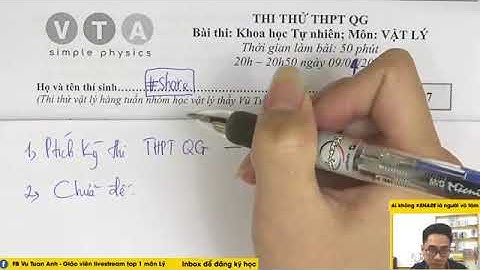 Đề thi Thử Thầy Vũ Tuấn Anh