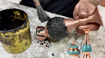 The Magic of Copper And Turquoise Inlay /Handmade Persian Jewelry & Craftsmanship🇮🇷⚒️😍