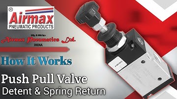 How 3/2 Push Pull Valve Works Detent & Spring Return | Push pull valve Working Animation