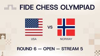 FIDE Chess Olympiad 2026 | Round 6 | USA vs Norway | Open
