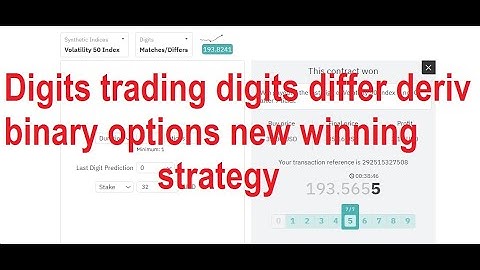 Digits trading digits differ deriv binary options new winning strategy