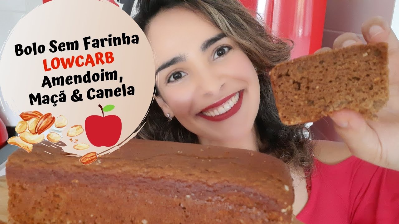 Bolo De Amendoim, Maçã E Canela Sem Farinha | Lowcarb