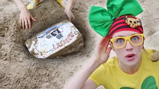 BURIED TREASURE | Pirate Park Pretend Play & Learning Colors at the Outdoor Playground