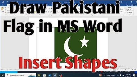 How To Make Pakistani Flag in MS Word | MS Word Shapes Design | Insert Shapes