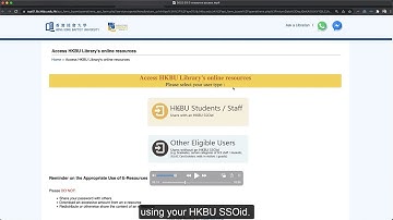 Accessing Library e-resources