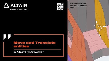 Altair HyperWorks - Move and Translate Entities