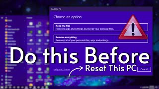 ⚠️Do This Before Reset or Reinstall Windows 11/10 PC | 2024