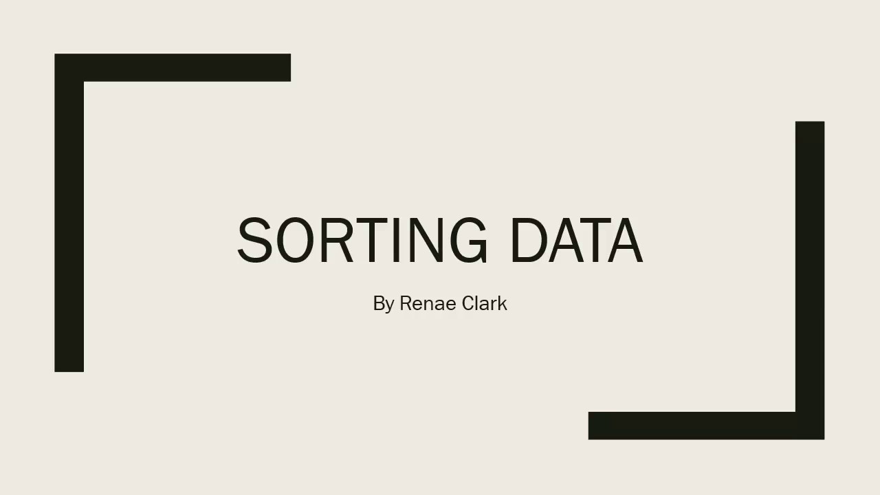 Sorting Data in MS Excel - YouTube