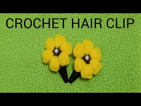 Crochet Hair Clips Easy To Make | क्रोशिया से हेयर क्लिप बनाएं आसान तरीके से
