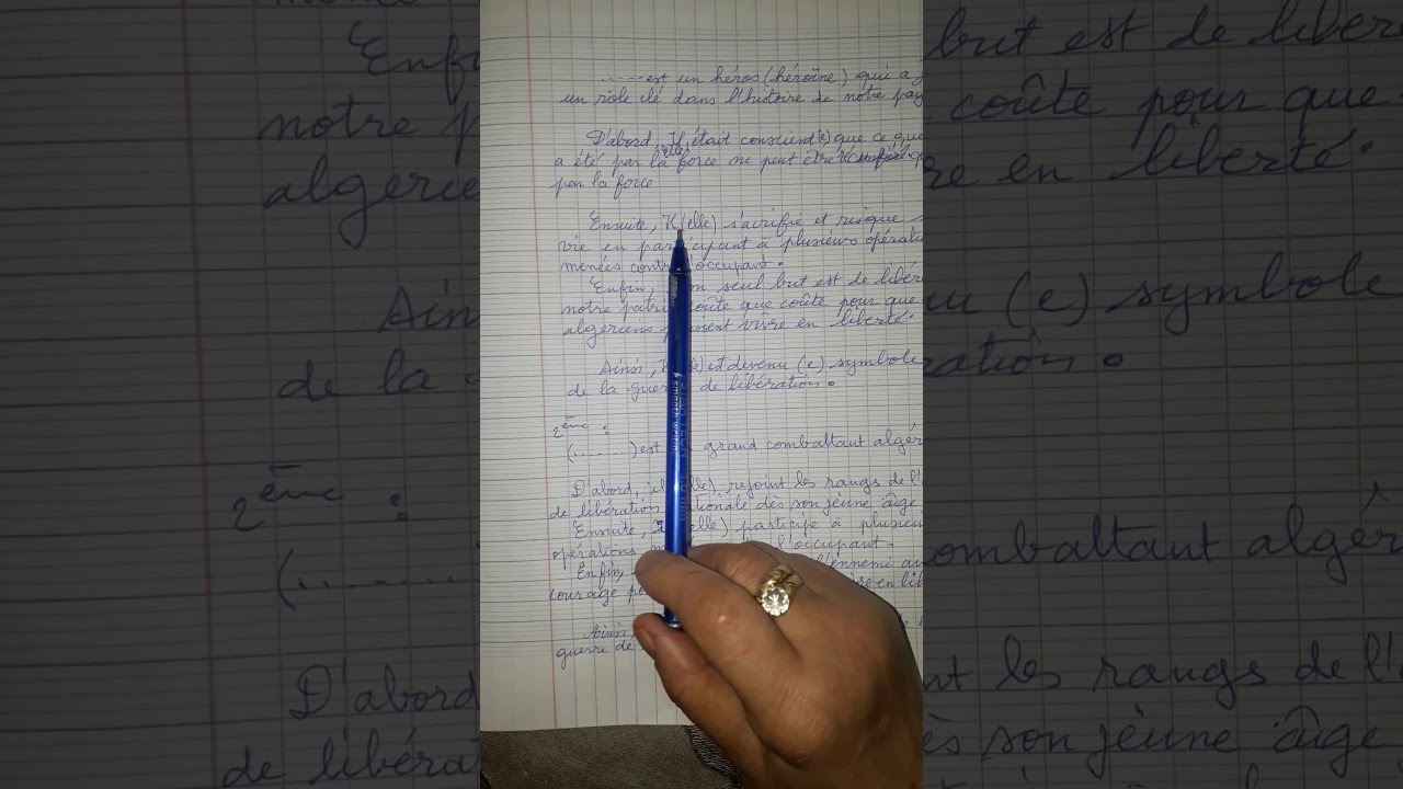 4èmeAMProduction écrite      تعبير بالفرنسية يصلح لاي شخصية تاريخية