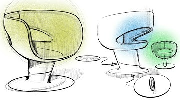 Quick Take: Y2K Chair Concept Sketch Time Lapse