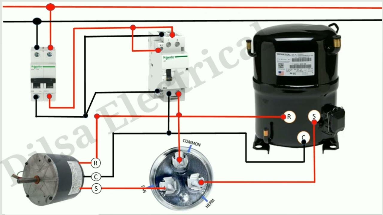 compressor wireing connection connection diagram. YouTube