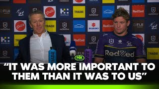 Bellamy addresses Harry Grant sin bin | Storm Press Conference | Fox League