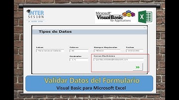 Visual Basic Excel #17 email, Validar la captura de nombres para un Email valido en el formulario.