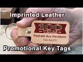 Imprinted Promotional Leather Key Tags