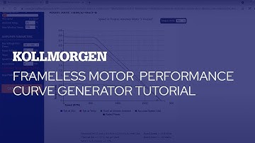 Frameless Motor Performance Curve Generator Tutorial | Kollmorgen Design Tools