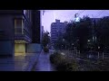 LOUD THUNDERSTORM HEAVY RAIN WALK at MIDNIGHT | Shinsaibashi Osaka Japan | 4K ASMR Rain Ambience