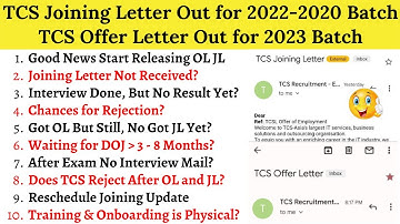TCS Direct Ninja Digital Offer Letter For 2023 Batch! TCS Onboarding Joining Started 2022-2020 Batch