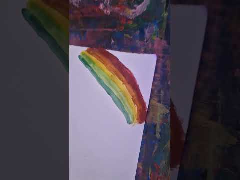 Painting rainbow 🌈 ✨️ 😍 Cute