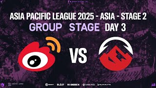 🟣APL 2025 - Asia - Stage 2 [ Group Stage DAY 3 ] Weibo Gaming vs Elevate