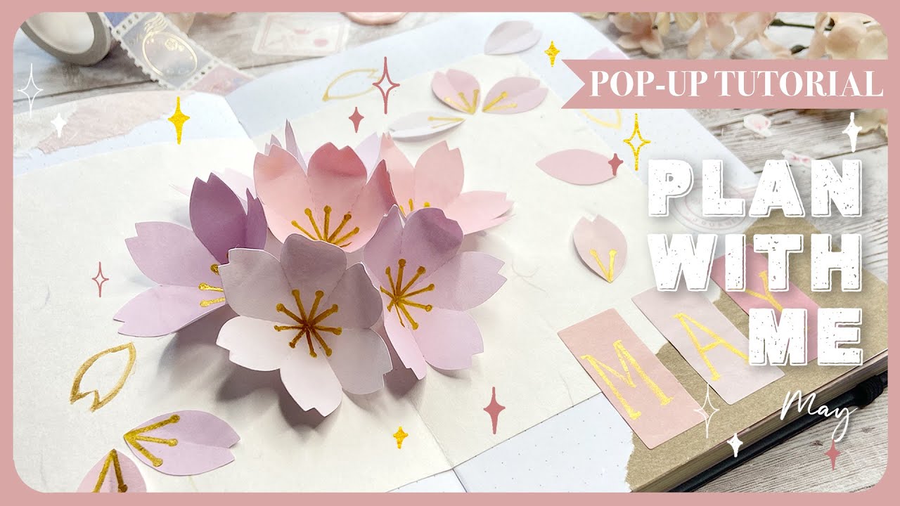 🌸 Буллет-журнал «Сакура/Цветущая вишня»🌸 | Май 2022 ПЛАНИРУЙТЕ СО МНОЙ | Мастер-класс по созданию...