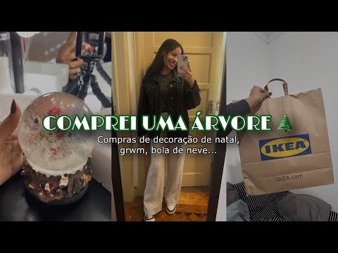 VLOGMAS: Comprei uma árvore de natal, comprando decoração, grwm & unboxing itens de natal 🌲✨