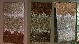 Z Gallerie inspired art Super simple DIY ZGallerie Glitter Wall Art