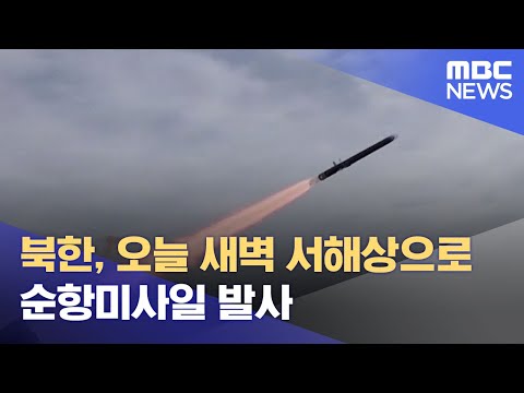북한, 오늘 새벽 서해상으로 순항미사일 발사 (2023.09.02/12MBC뉴스)